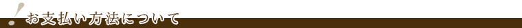 お支払い方法について